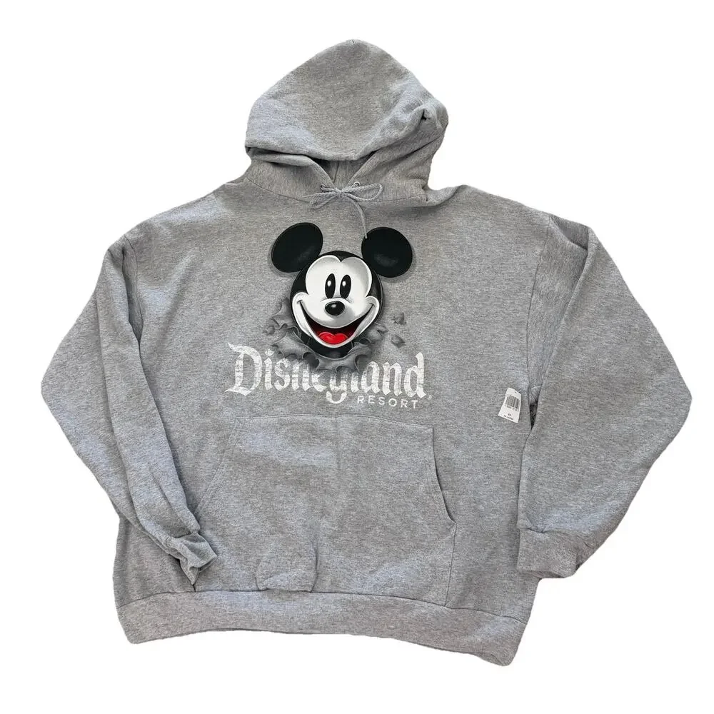 New Disneyland Resort Disney Parks Mickey Mouse Grey Sweatshirt 2X NWT